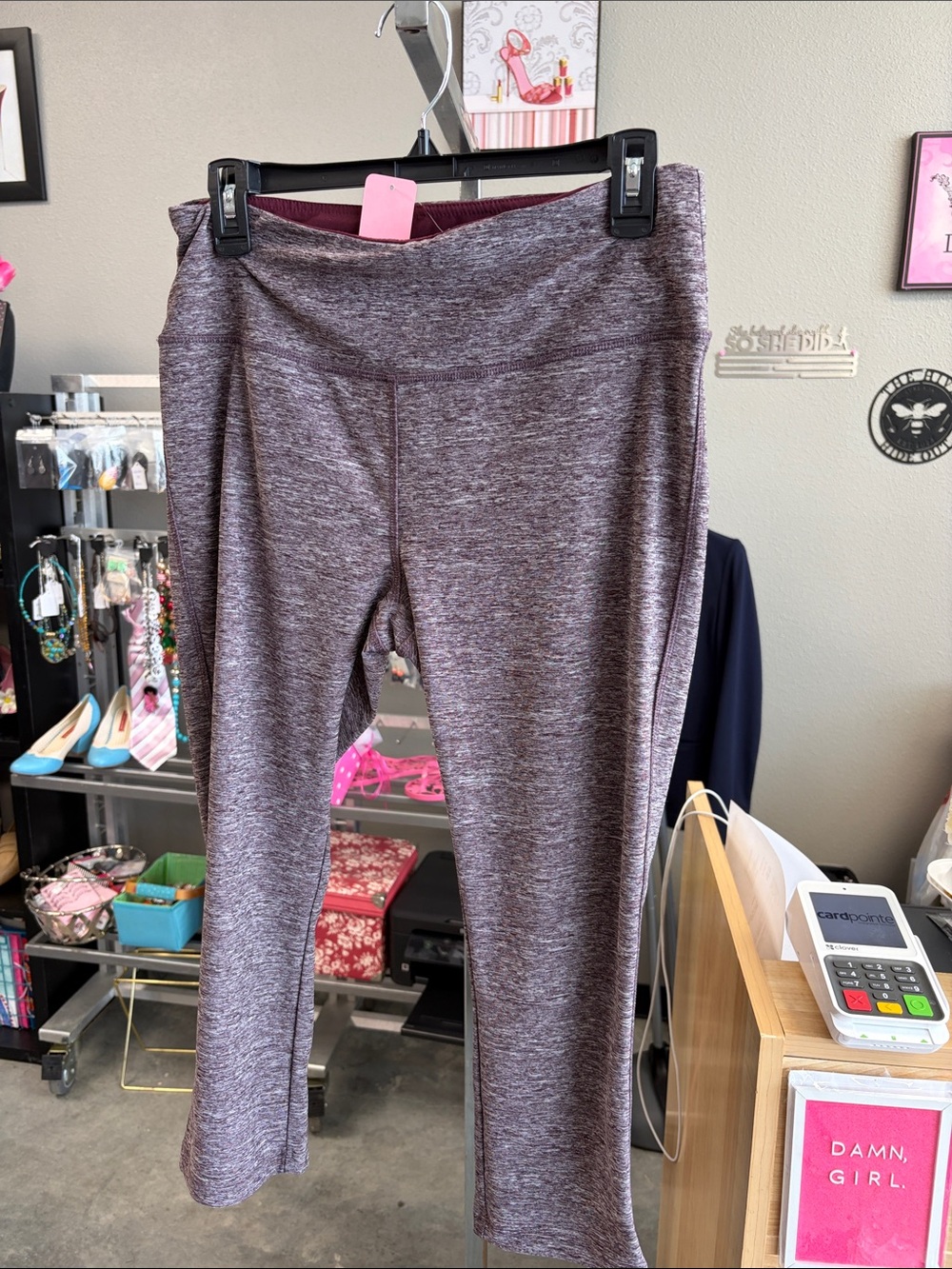 VOGO Athletica Maroon Heather Performance Leggings